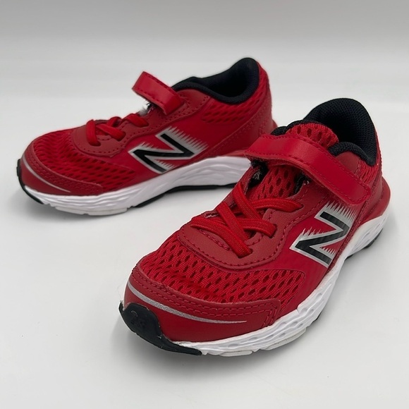 New Balance Other - New Balance 680 V6IA680RB6 Bungee Red Low Top Hook & Loop Sneaker Toddler Size 7
